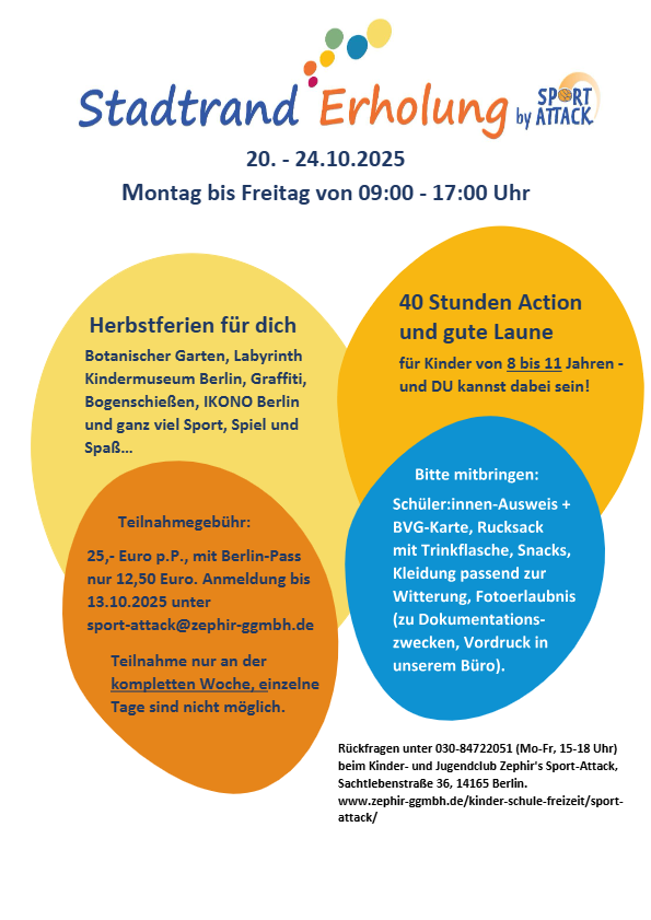 Flyer Stadtranderholung